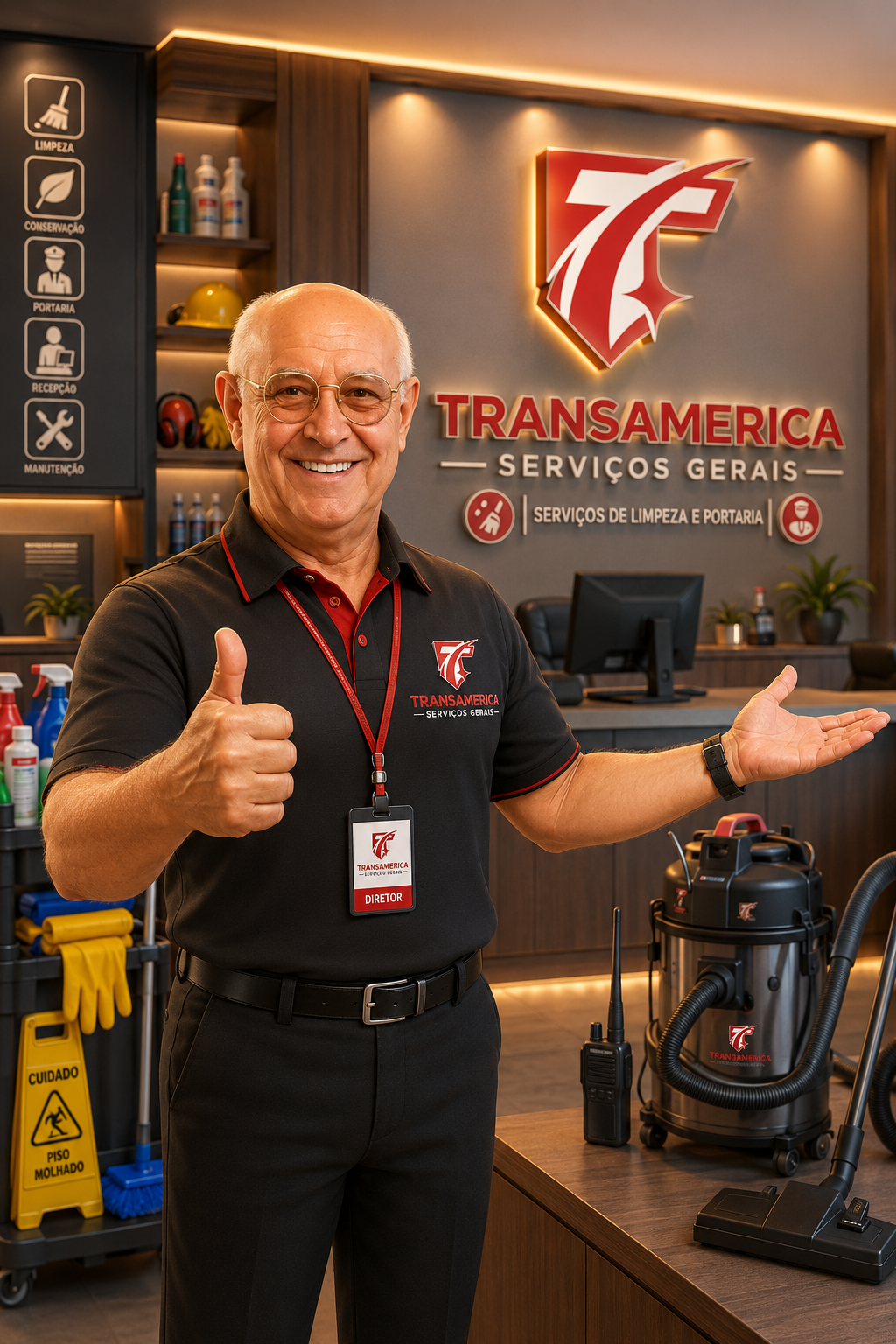 Diretor da Transamérica dando boas-vindas